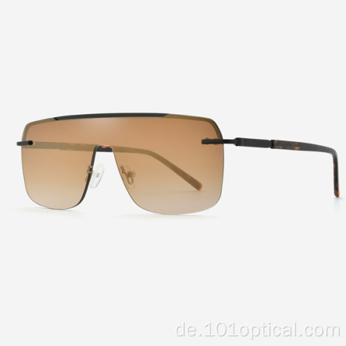 Square Shield Herren-Sonnenbrille aus Metall